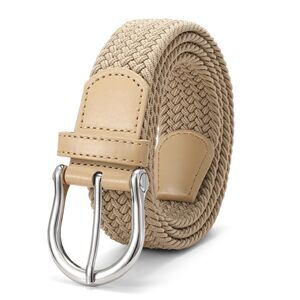 Women Elastic Braided Woven Belt Stretch Canvas Casual Belt 1.4'' For Golf🙊